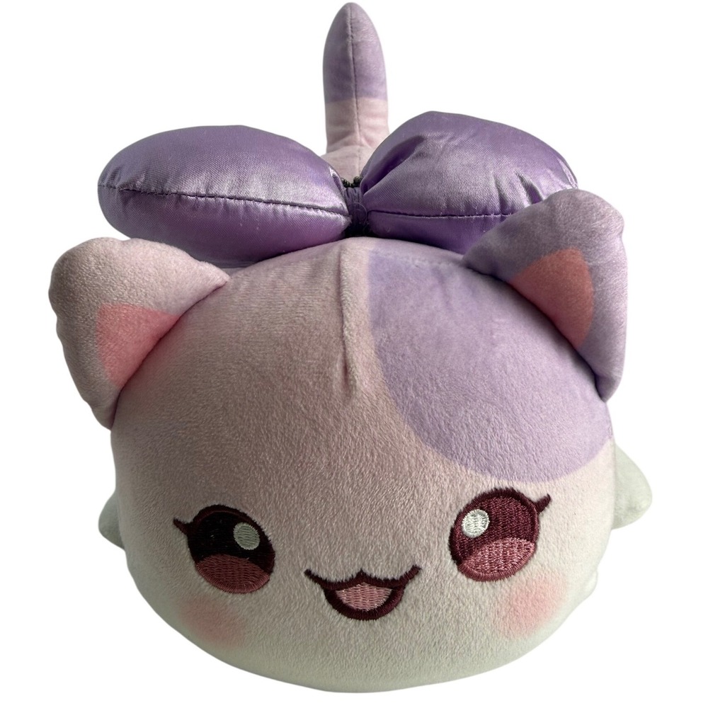 Rare Aphmau MeeMeows Bow Cat Plush Purple Bow 11" Collectible